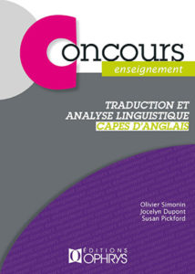Traduction et analyse linguistique – CAPES d'anglais
