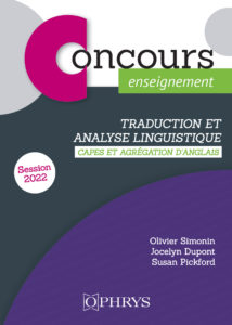 Traduction et analyse linguistique – CAPES d'anglais